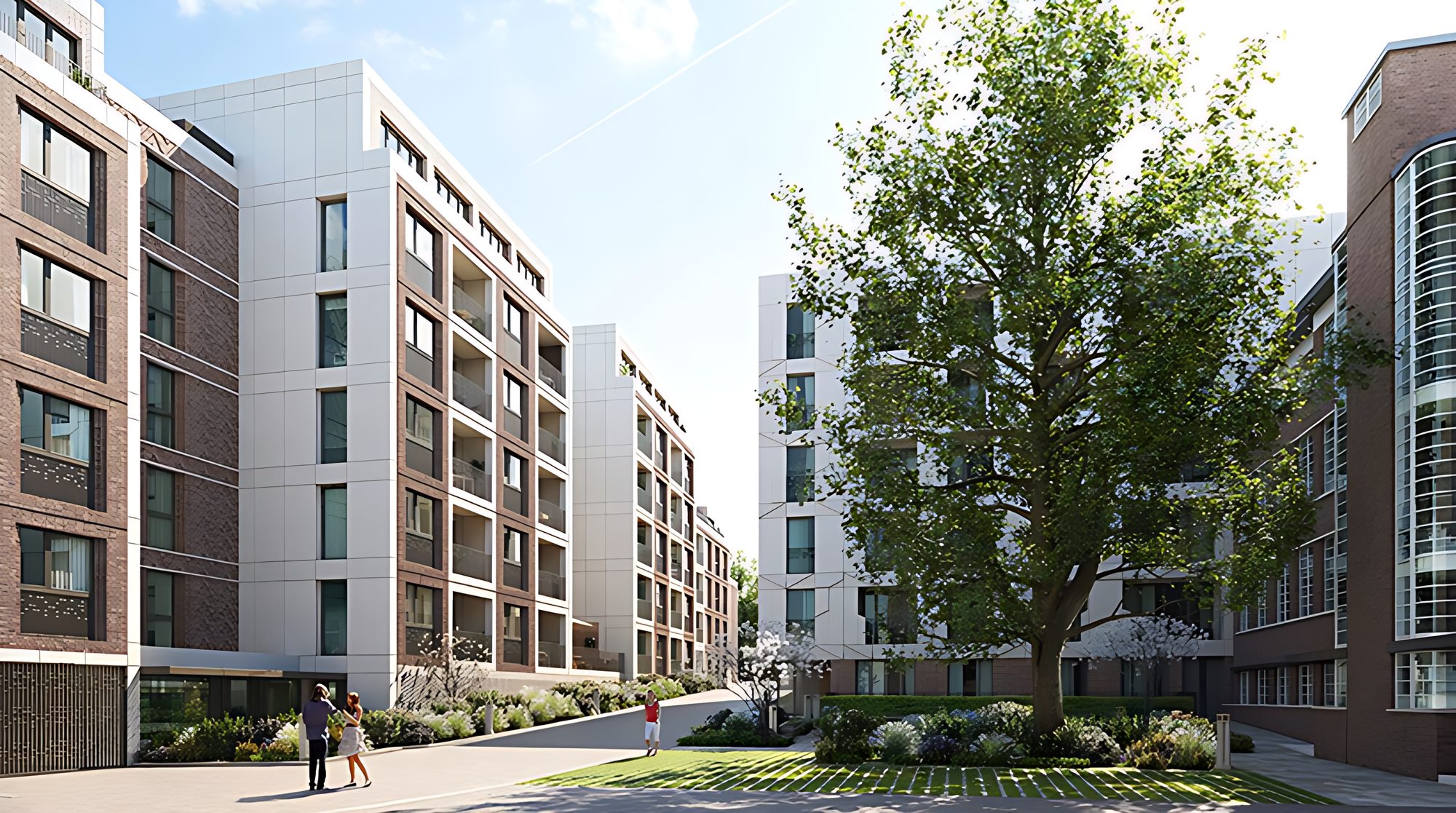 Gardens between the buildings (architect's visual)